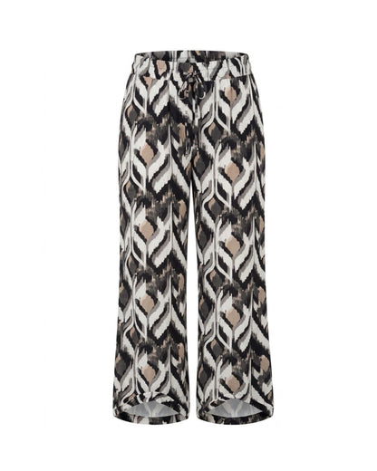 Azuri comfy shirt in zwart-wit met V-hals en korte mouwen, verkocht door Marijke Mode