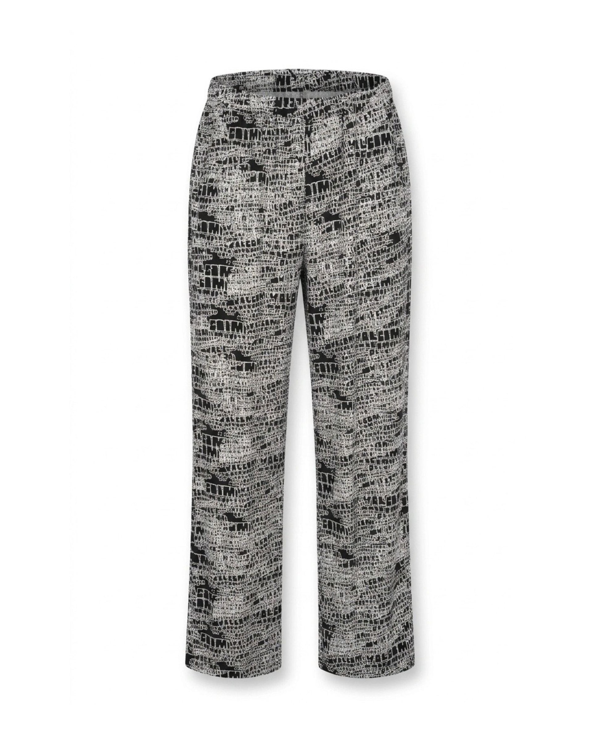 Azzurri comfy broek in zwart-wit met elastische band en steekzakken. Soepele viscose stof met heerlijk comfortabel draagcomfort.