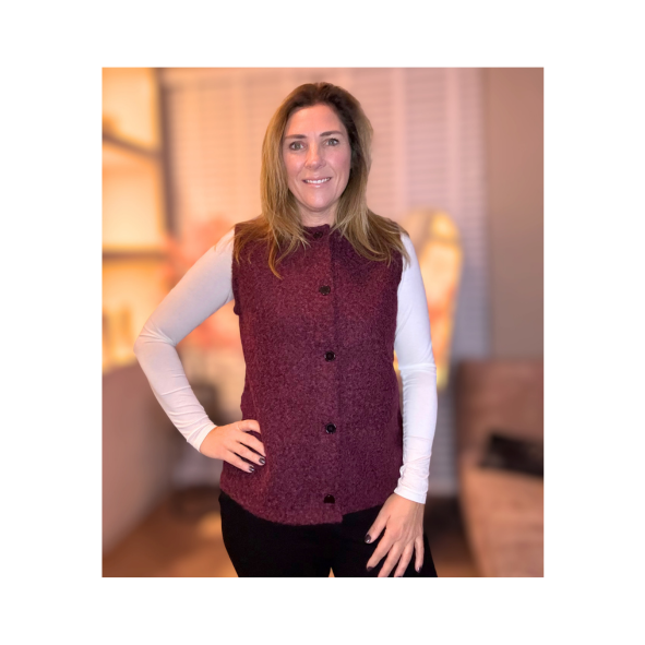 Azuri Gilet Art Sanne Burgundy