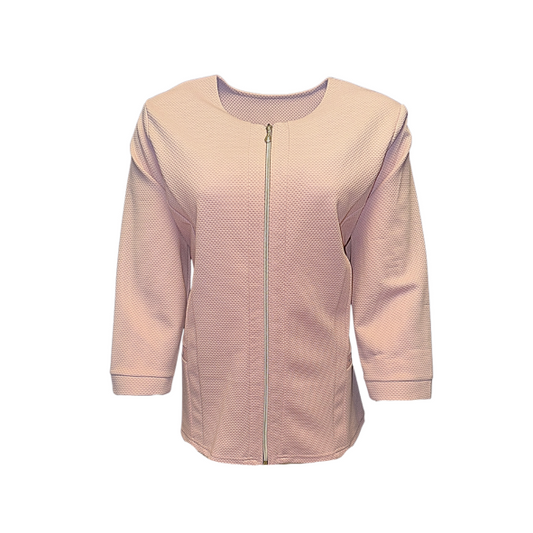 vestjasje met rits, ronde hals lange mouwen en stretch moderne blazers bij marijek Mode