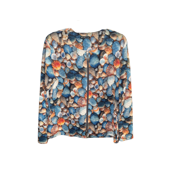 blazer met ronde hals en lange mouwen.