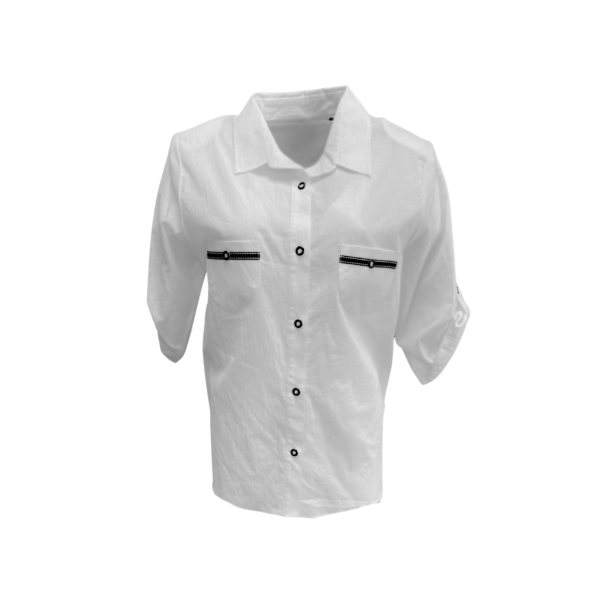 Blouse Wit Zwart