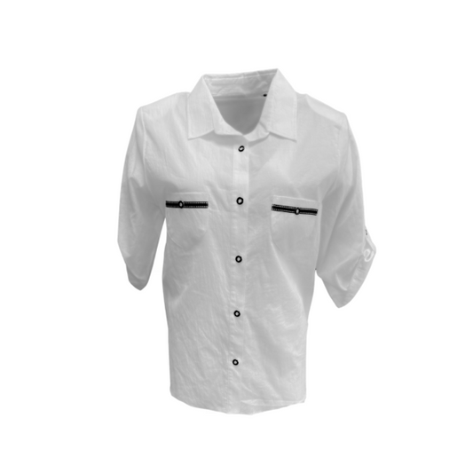 Blouse Wit Zwart