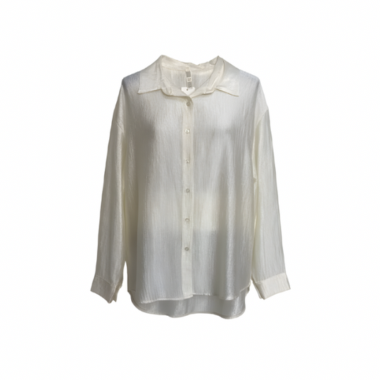 Blouse met zijden look en knopen, one size, verkrijgbaar in meerdere kleuren bij Marijke Mode