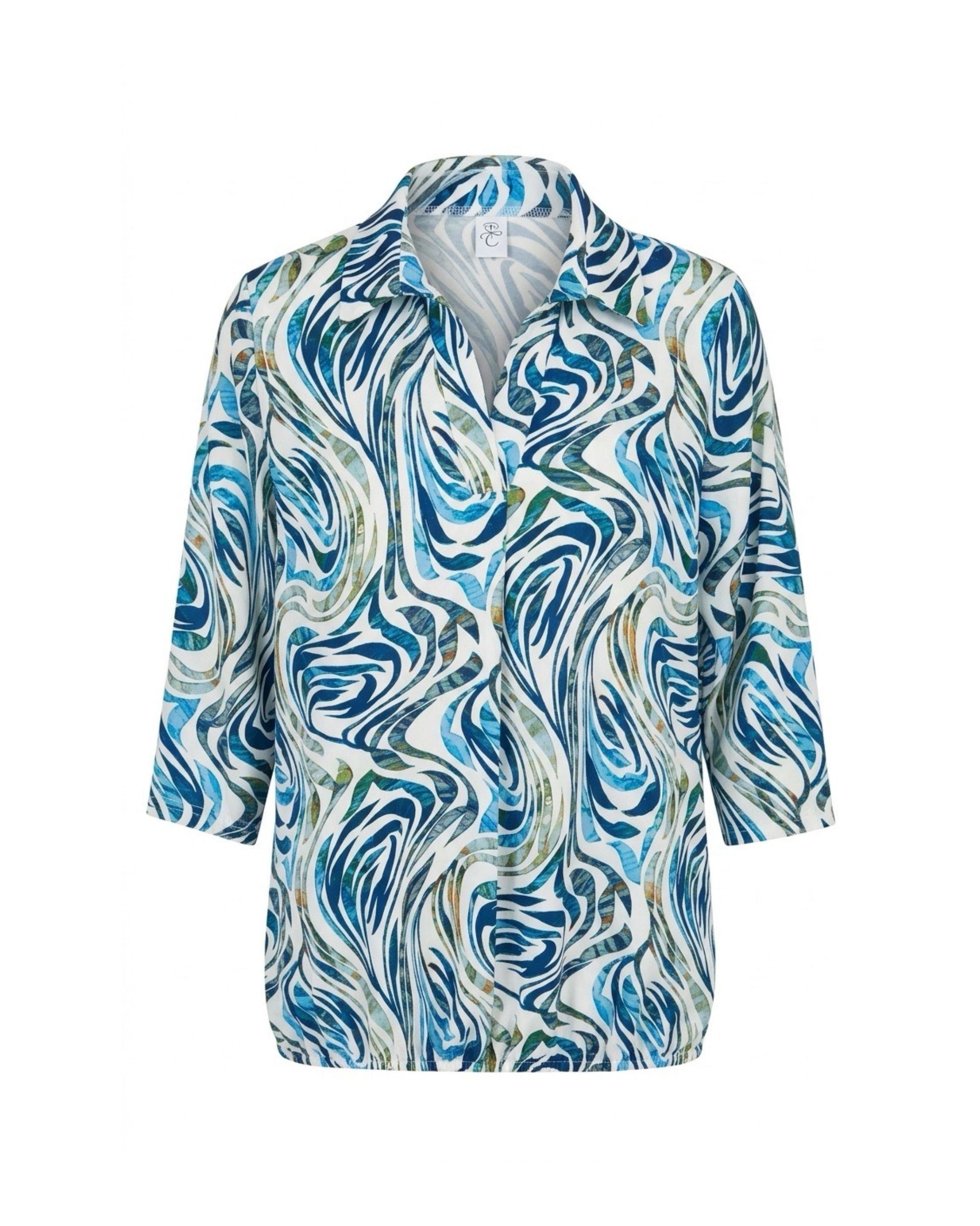 poloshirt met driekwart mouwen met kraag bij marijke mode