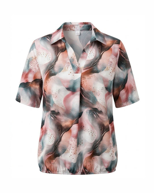 shirt poloshirt met elastiek verkijgbaar bij Marijke Mode