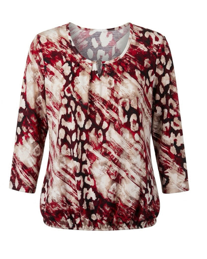Damesshirt met driekwartmouwen van zachte viscose – Marijke Mode.