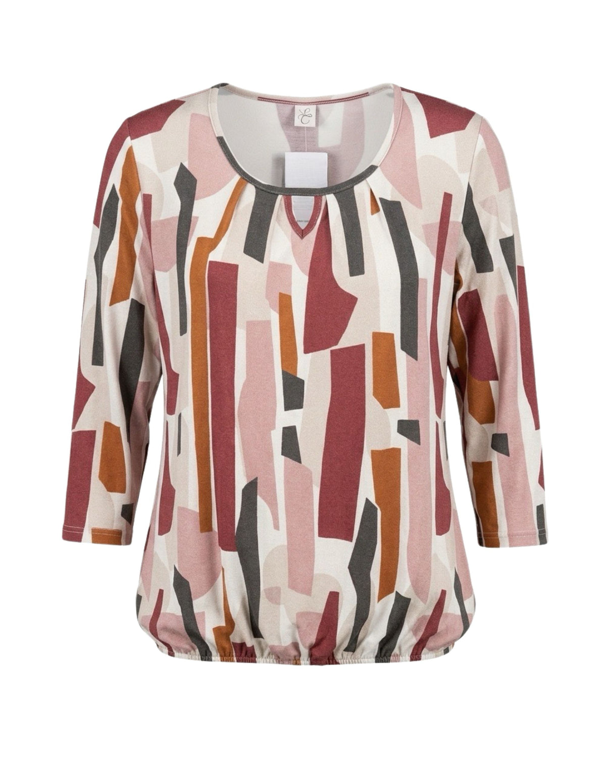 Damesshirt met driekwartmouwen van zachte viscose – Marijke Mode.