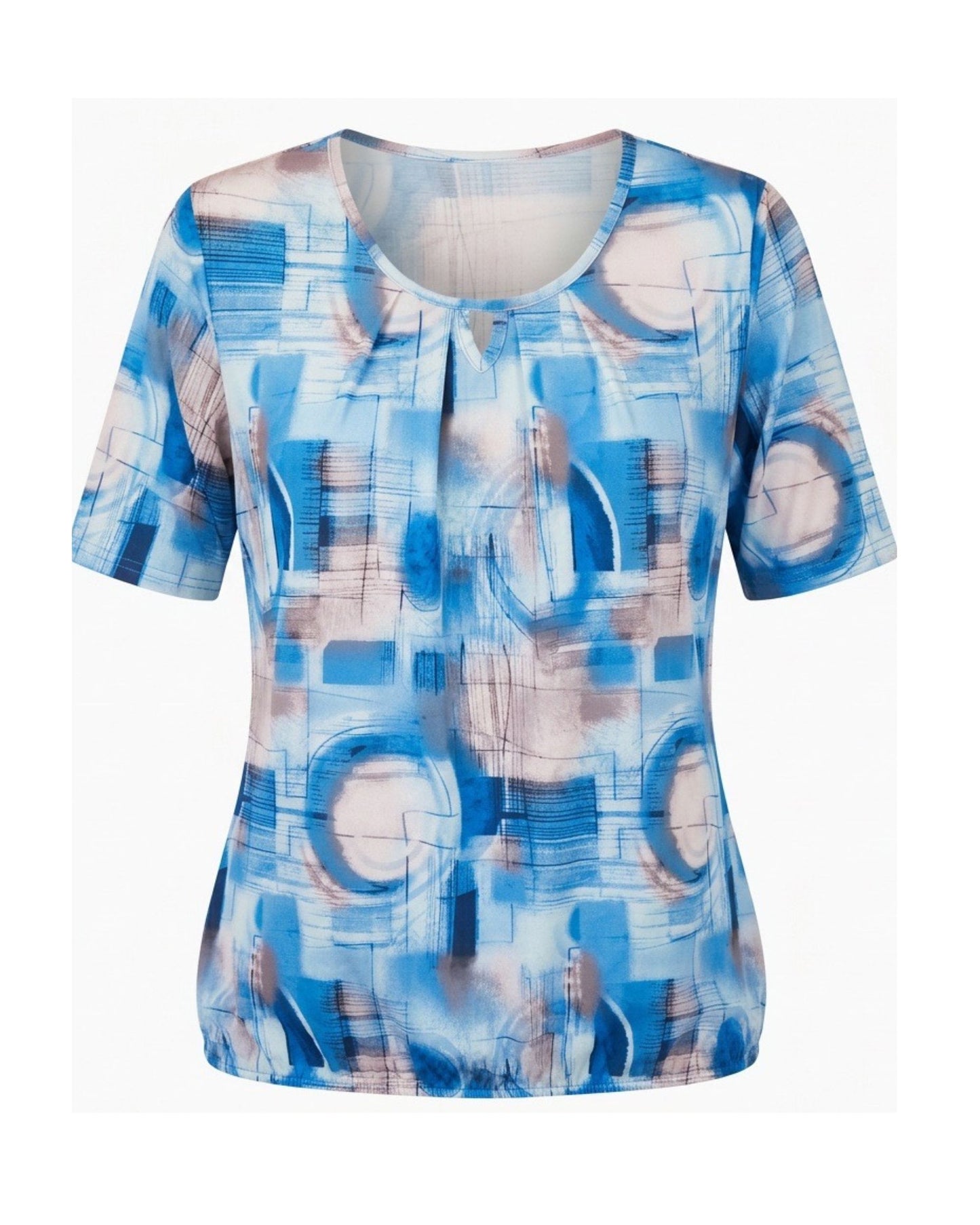 Blouson shirt voor dames met comfortabele pasvorm, verkrijgbaar bij Marijke Mode.