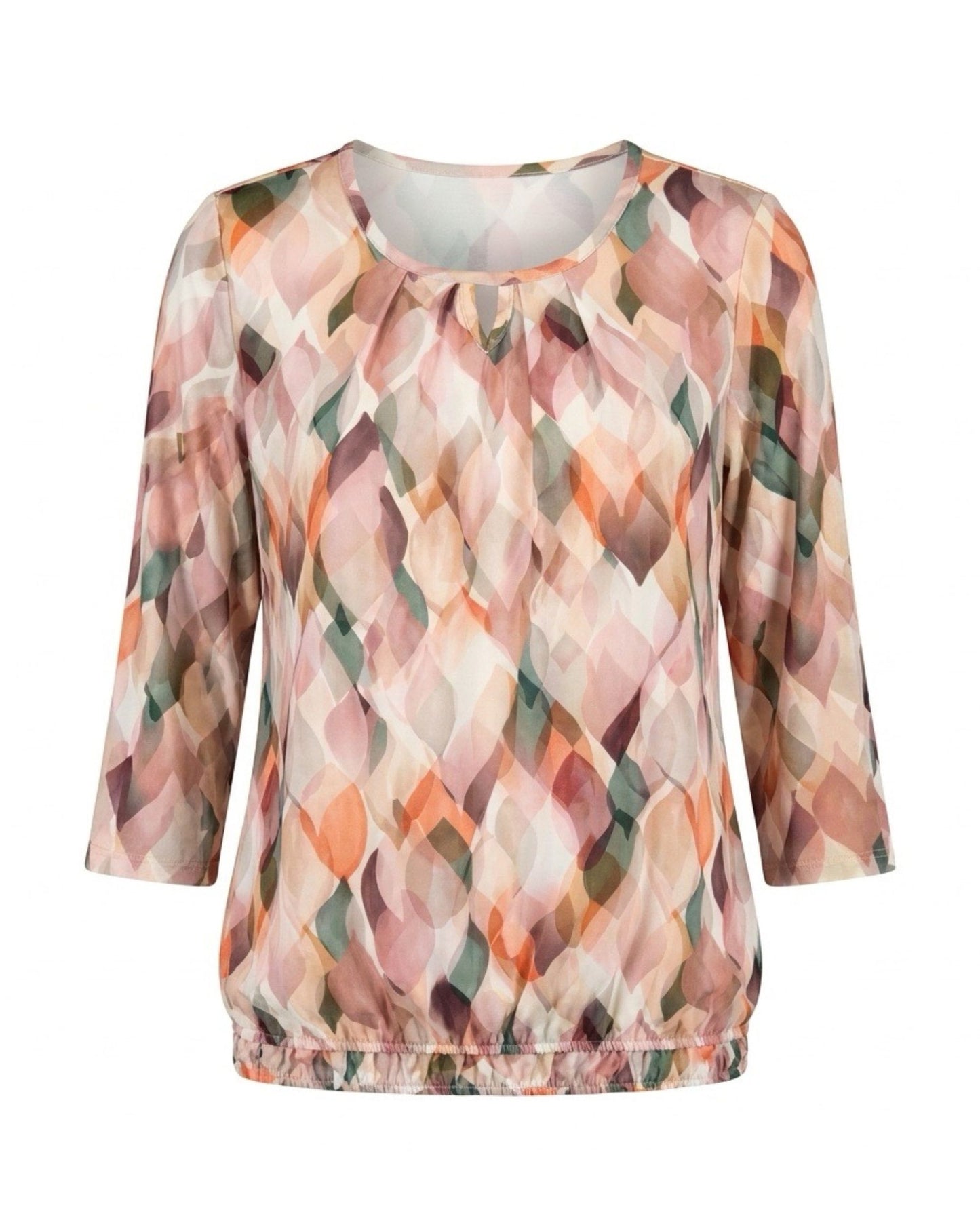 Damesshirt met driekwartmouwen van zachte viscose – Marijke Mode