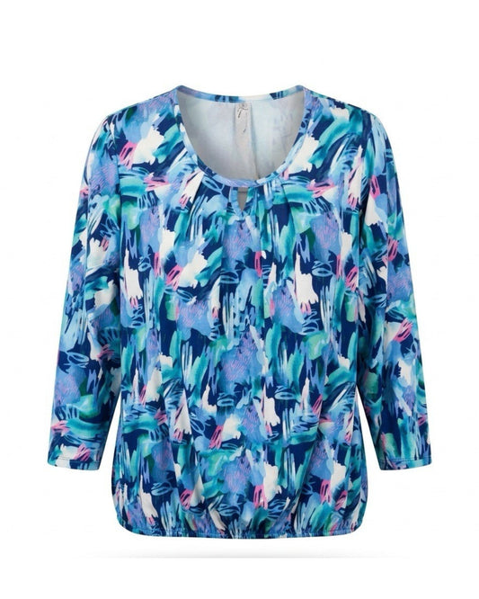 Damesshirt met driekwartmouwen van zachte viscose – Marijke Mode
