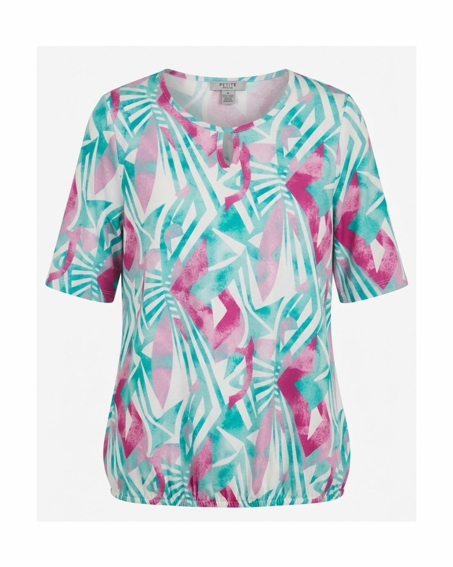 Blouson Shirt Elastiek Mint Groen Fuchsia