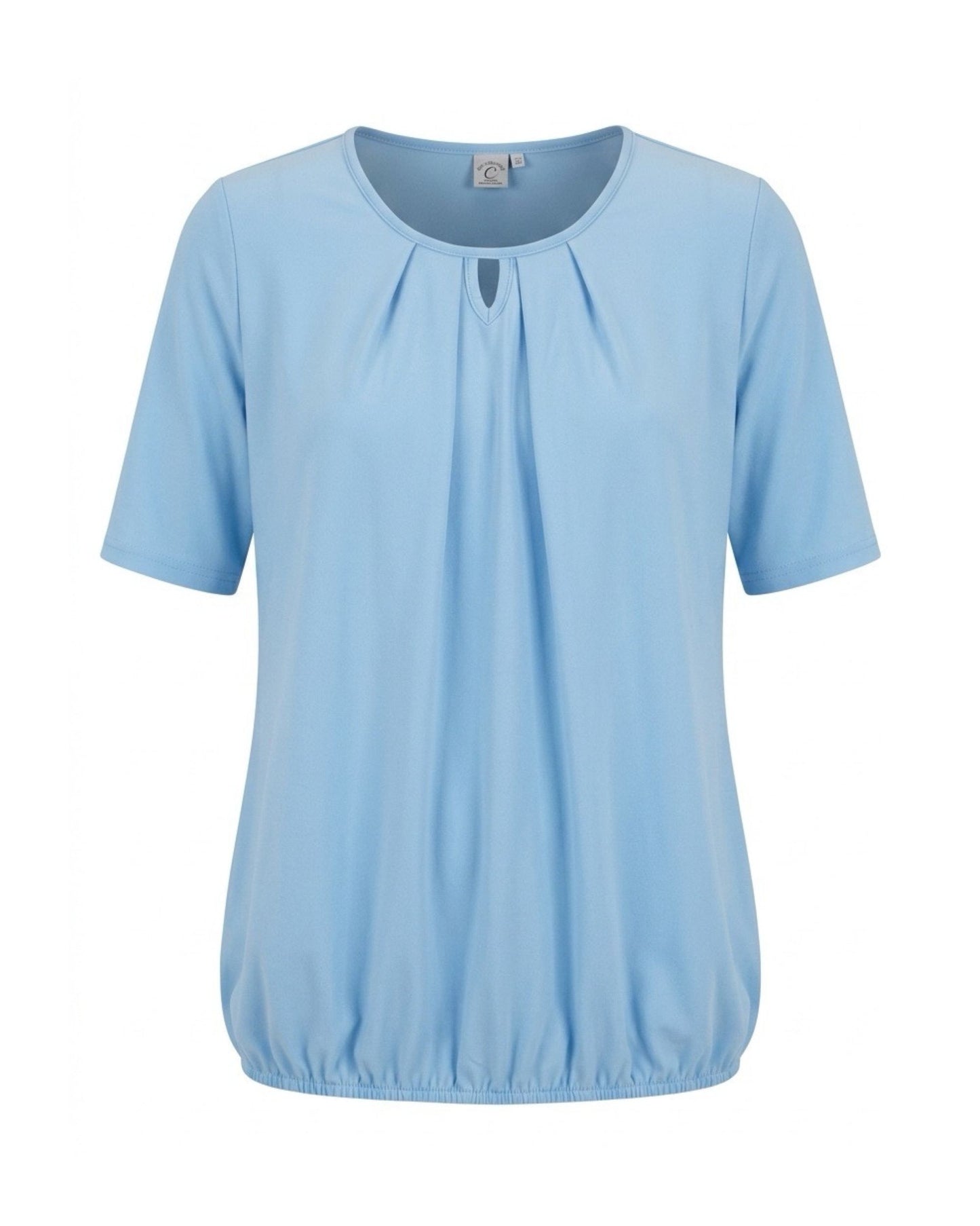 blouson shirt met elastiek korte mouwen bij marijke mode