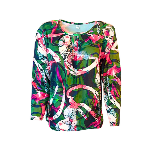 Blouson shirt lange mouw najaar 2025 – zachte stretchstof met elastiek onderzijde, ronde hals, elegante pasvorm, nieuwe kleuren €39,95.