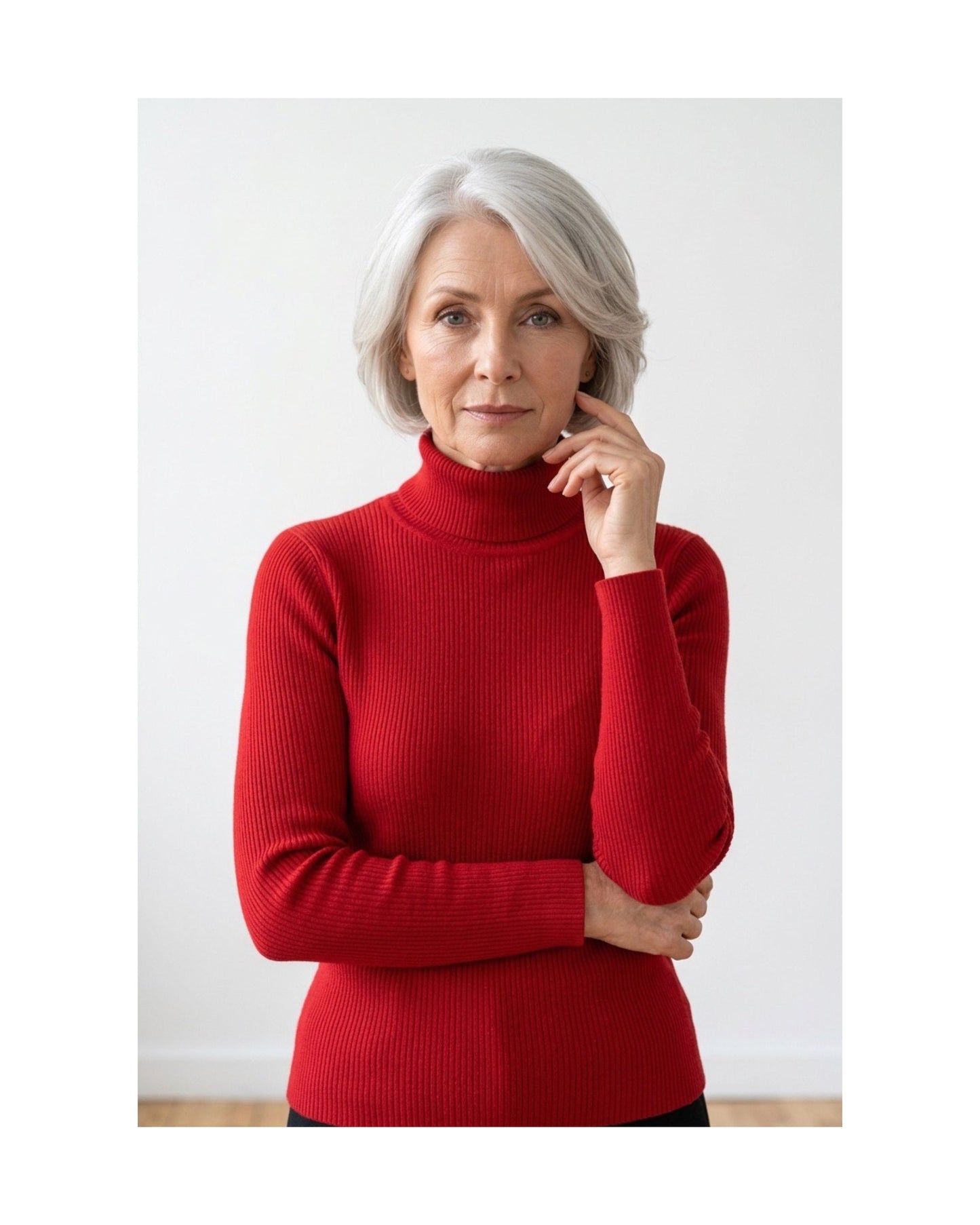 Cashmere Feeling dames coltrui met losse omslagcol in unikleur, verkrijgbaar bij Marijke Mode