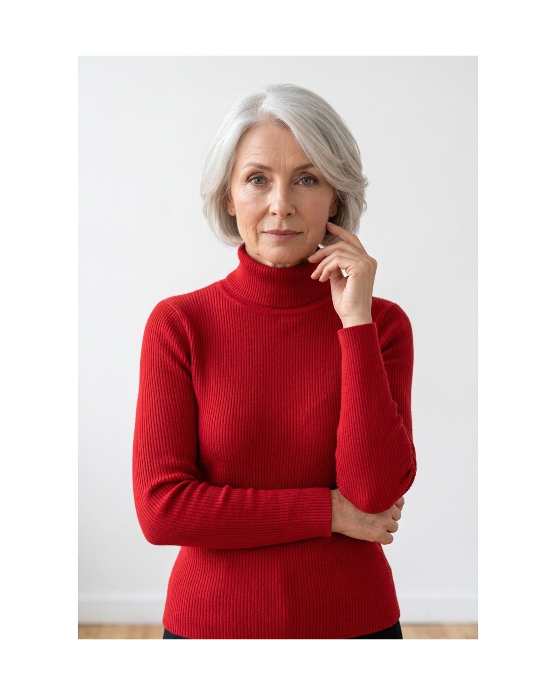 Cashmere Feeling dames coltrui met losse omslagcol in unikleur, verkrijgbaar bij Marijke Mode