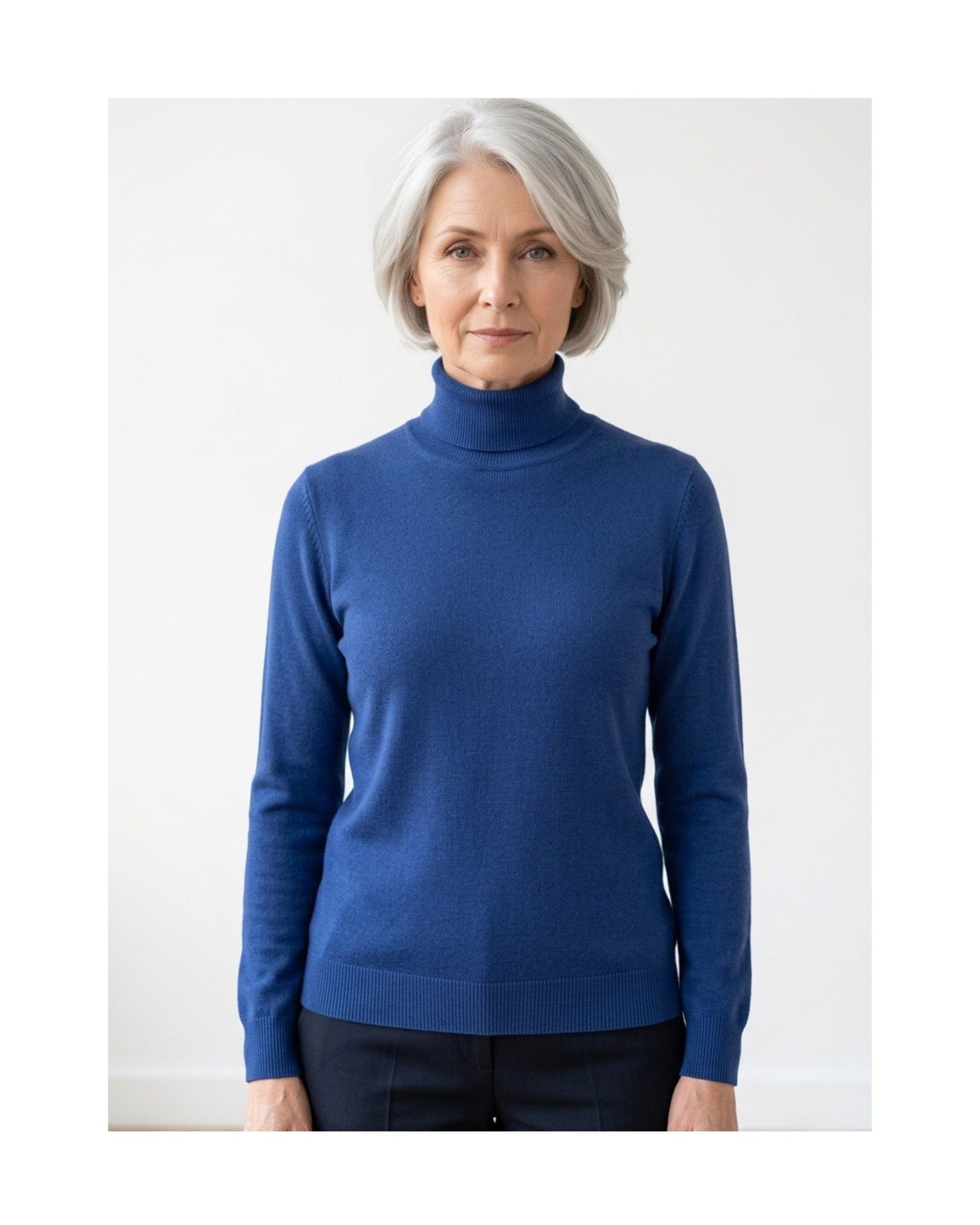 Cashmere Feeling dames coltrui met losse omslagcol in unikleur, verkrijgbaar bij Marijke Mode