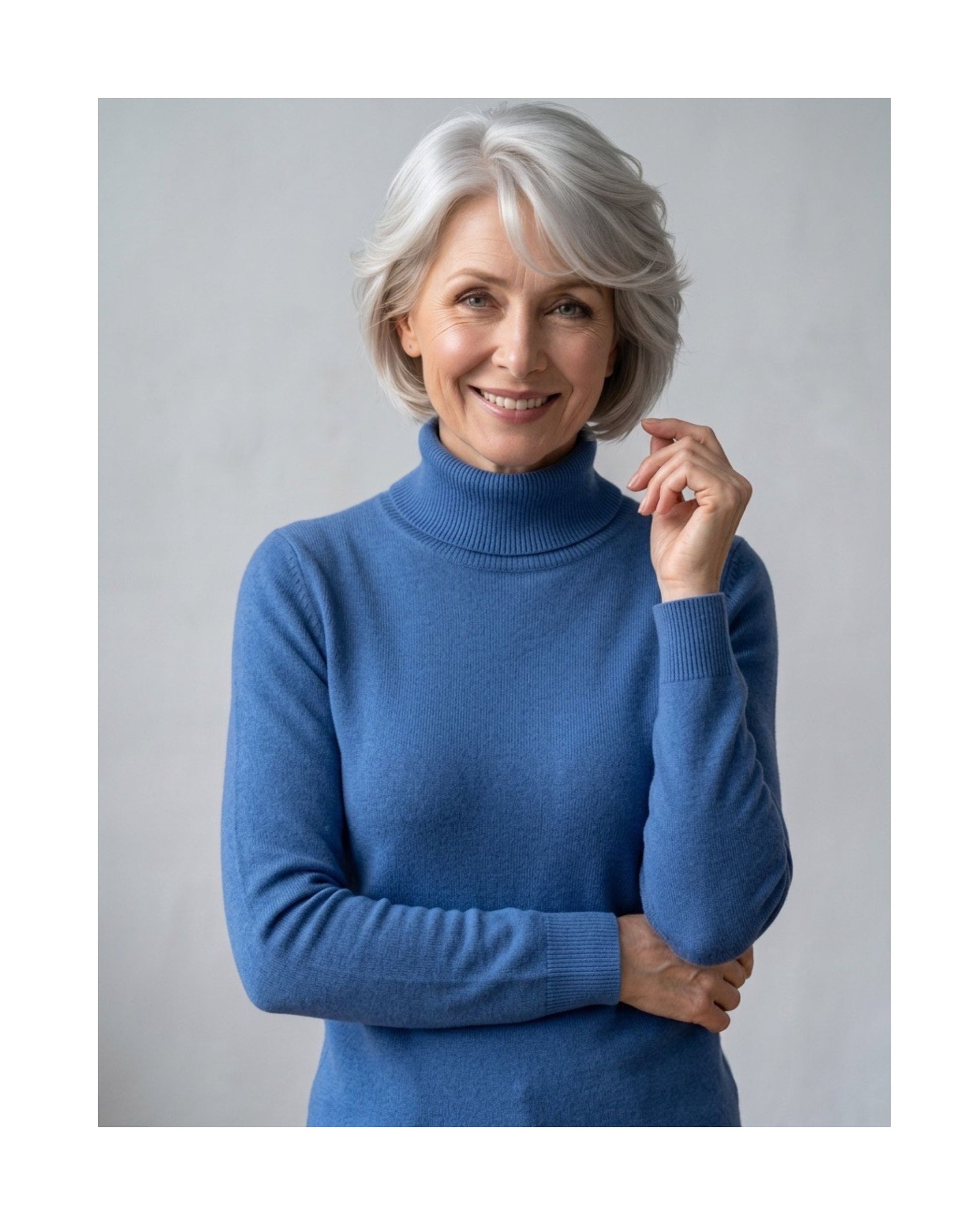 Cashmere Feeling dames coltrui met losse omslagcol in unikleur, verkrijgbaar bij Marijke Mode