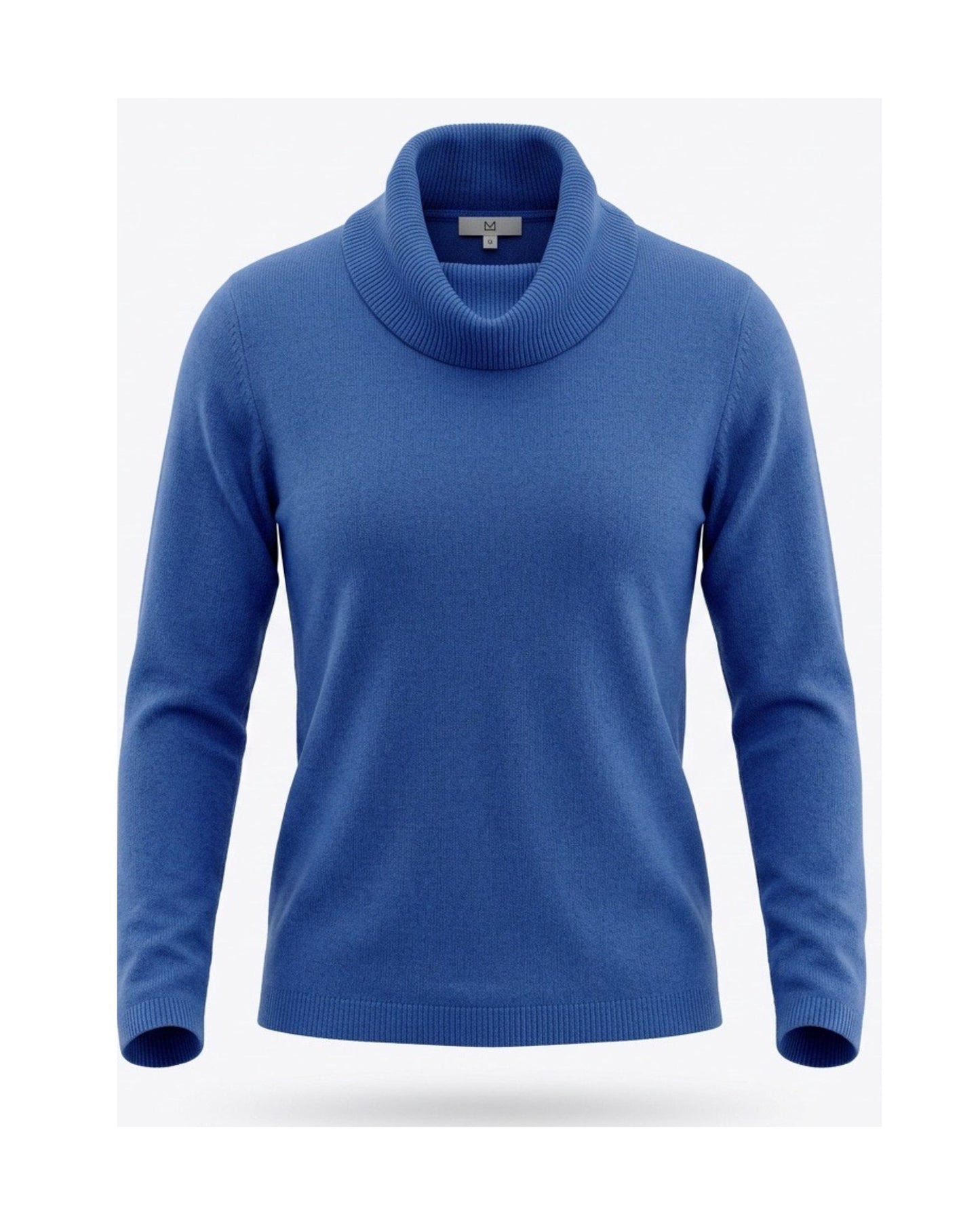 Cashmere Feeling dames coltrui met losse omslagcol in unikleur, verkrijgbaar bij Marijke Mode