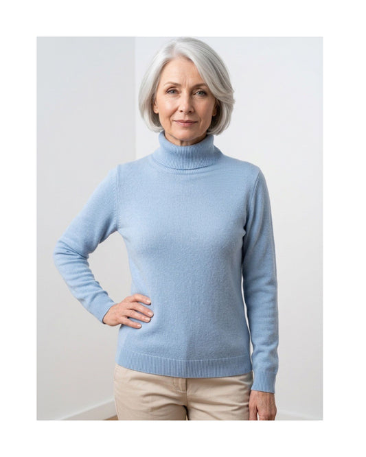 Cashmere Feeling dames coltrui met losse omslagcol in unikleur, verkrijgbaar bij Marijke Mode