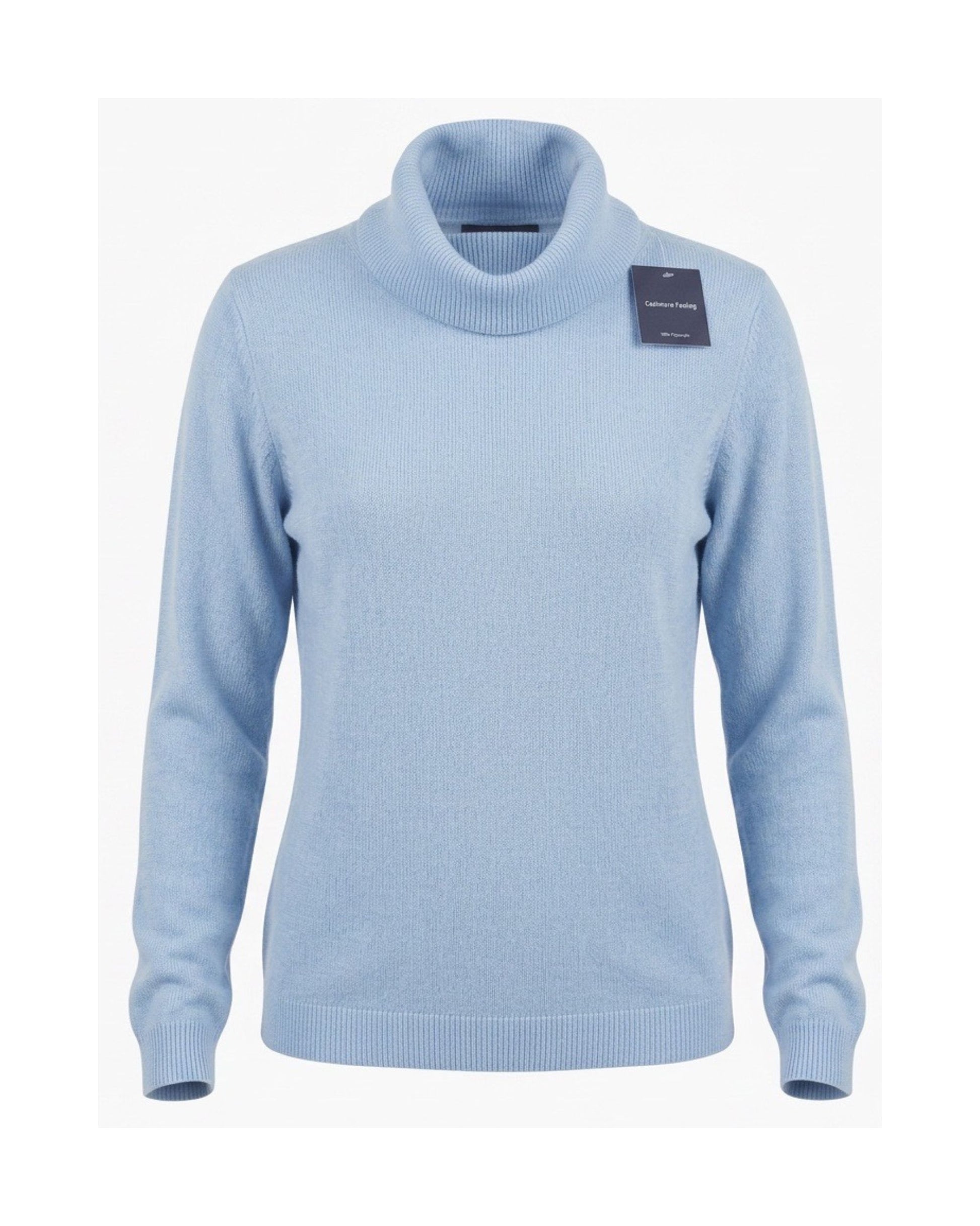 Cashmere Feeling dames coltrui met losse omslagcol in unikleur, verkrijgbaar bij Marijke Mode