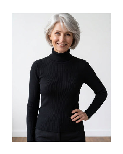 Cashmere Feeling dames coltrui met losse omslagcol in unikleur, verkrijgbaar bij Marijke Mode