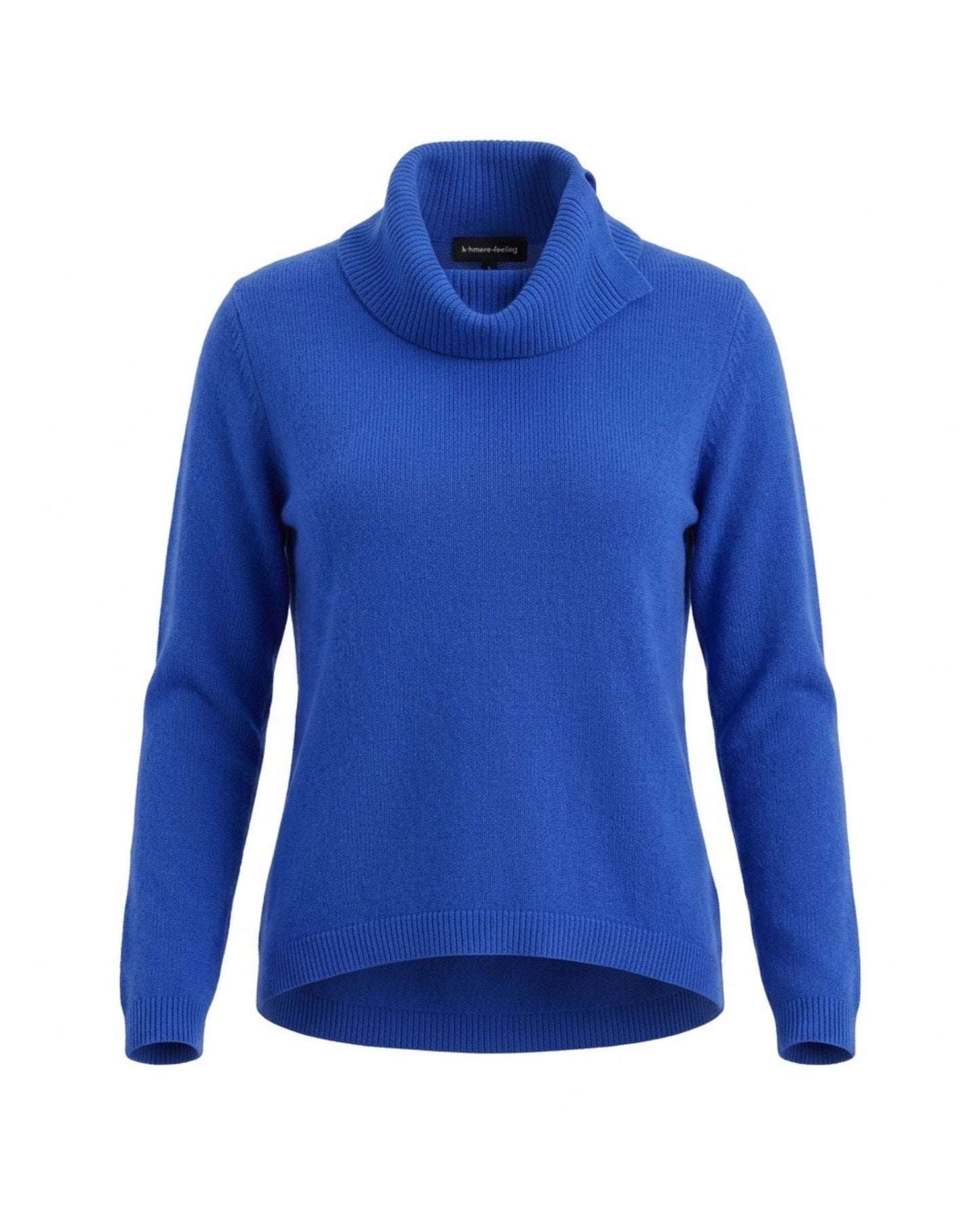 Cashmere Feeling pullover met comfortabele splitkraag in superzachte kwaliteit, verkrijgbaar bij Marijke Mode.