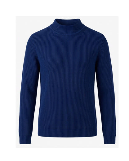 Cashmere Feeling dames ribpullover met turtleneck en lange mouwen, verkrijgbaar bij Marijke Mode.