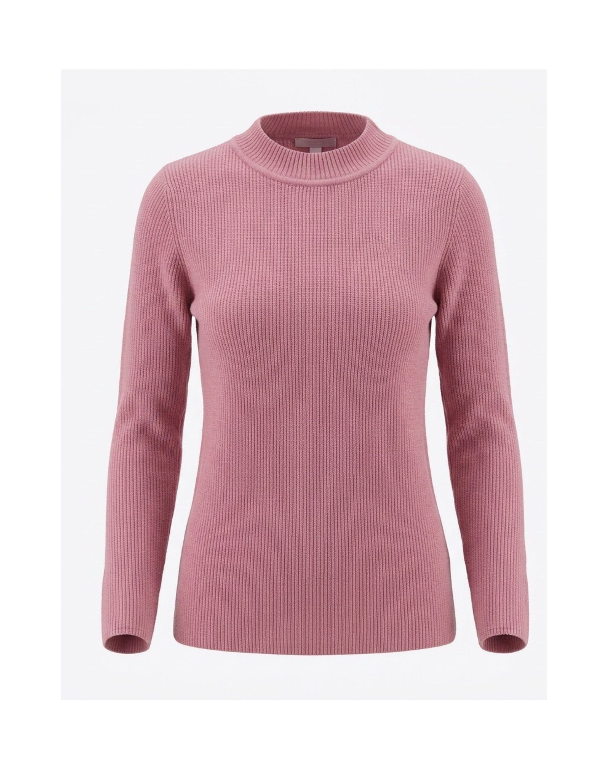 Cashmere Feeling dames ribpullover met turtleneck en lange mouwen, verkrijgbaar bij Marijke Mode