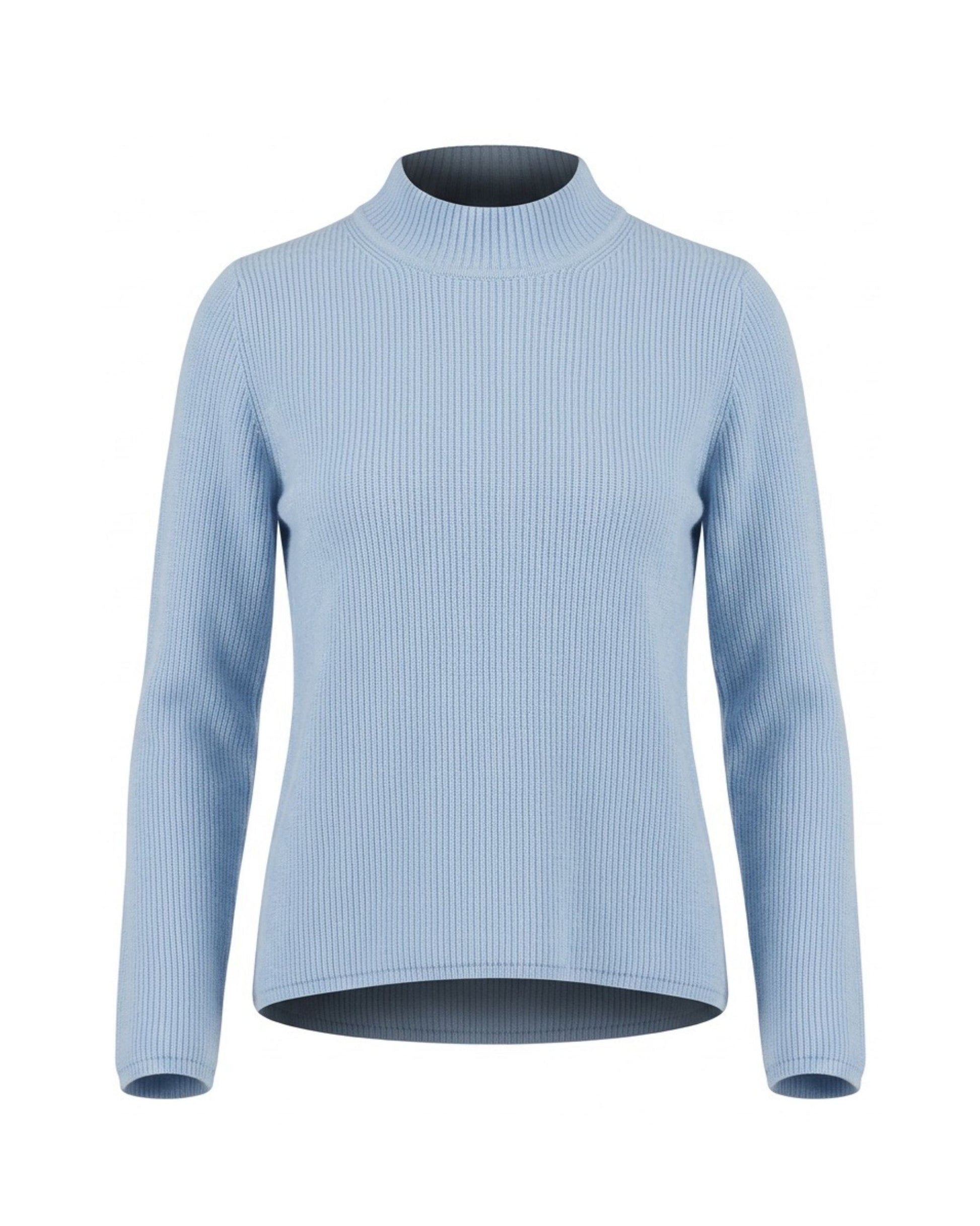 cashmere Feeling dames coltrui in zachte ribstof met lange mouwen verkocht door Marijke mode