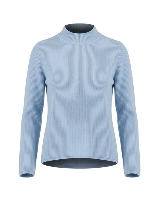 cashmere Feeling dames coltrui in zachte ribstof met lange mouwen verkocht door Marijke mode