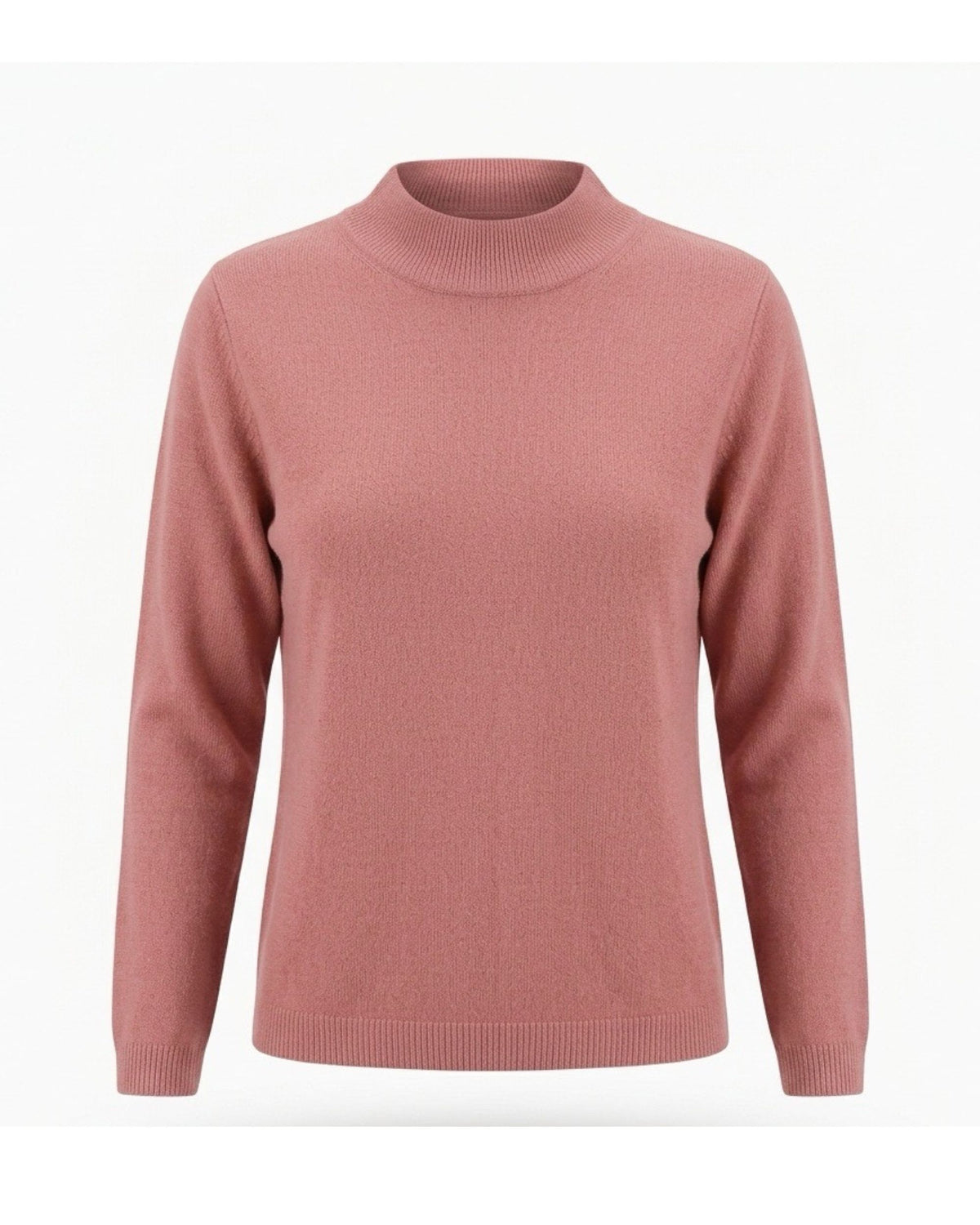 Zacht basic coltruitje van Cashmere Feeling met warme col Marijke Mode