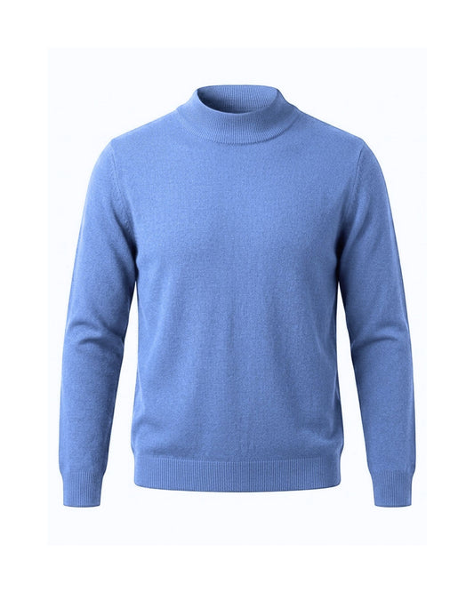 Cashmere Feeling Zacht Coltruitje Rafblauw