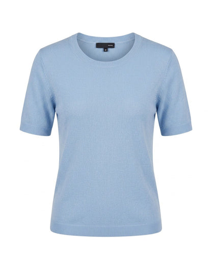 Cashmere Feeling zachte dames-twinset in unikleur met top en vest, verkrijgbaar bij Marijke Mode