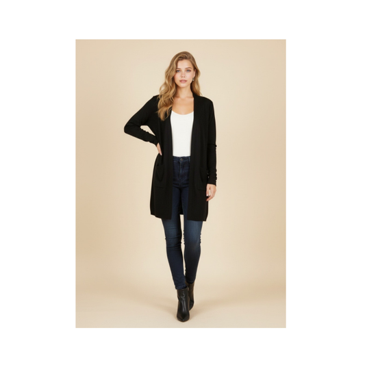 Cashmere Feeling Vest Zwart