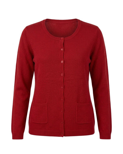 Cashmere feeling veste met zakjes verkocht door Marijke Mode