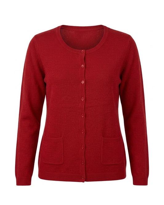Cashmere feeling veste met zakjes verkocht door Marijke Mode
