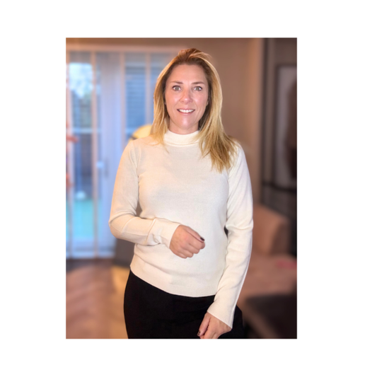 Cashmere Feeling Turtle Neck Offwhite