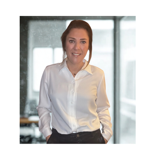 Uni basic blouse kobaltblauw met splitjes – Marijke Mode