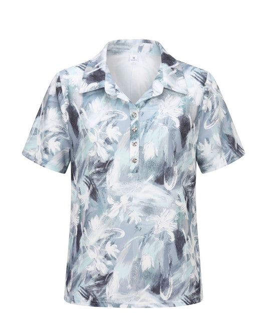 Dames Poloshirt Mint Grijs