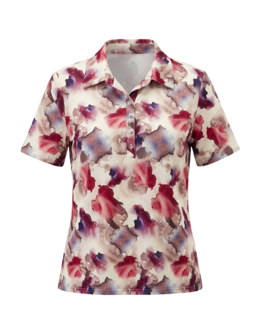 Dames Poloshirt Wolk Fuchsia Lila