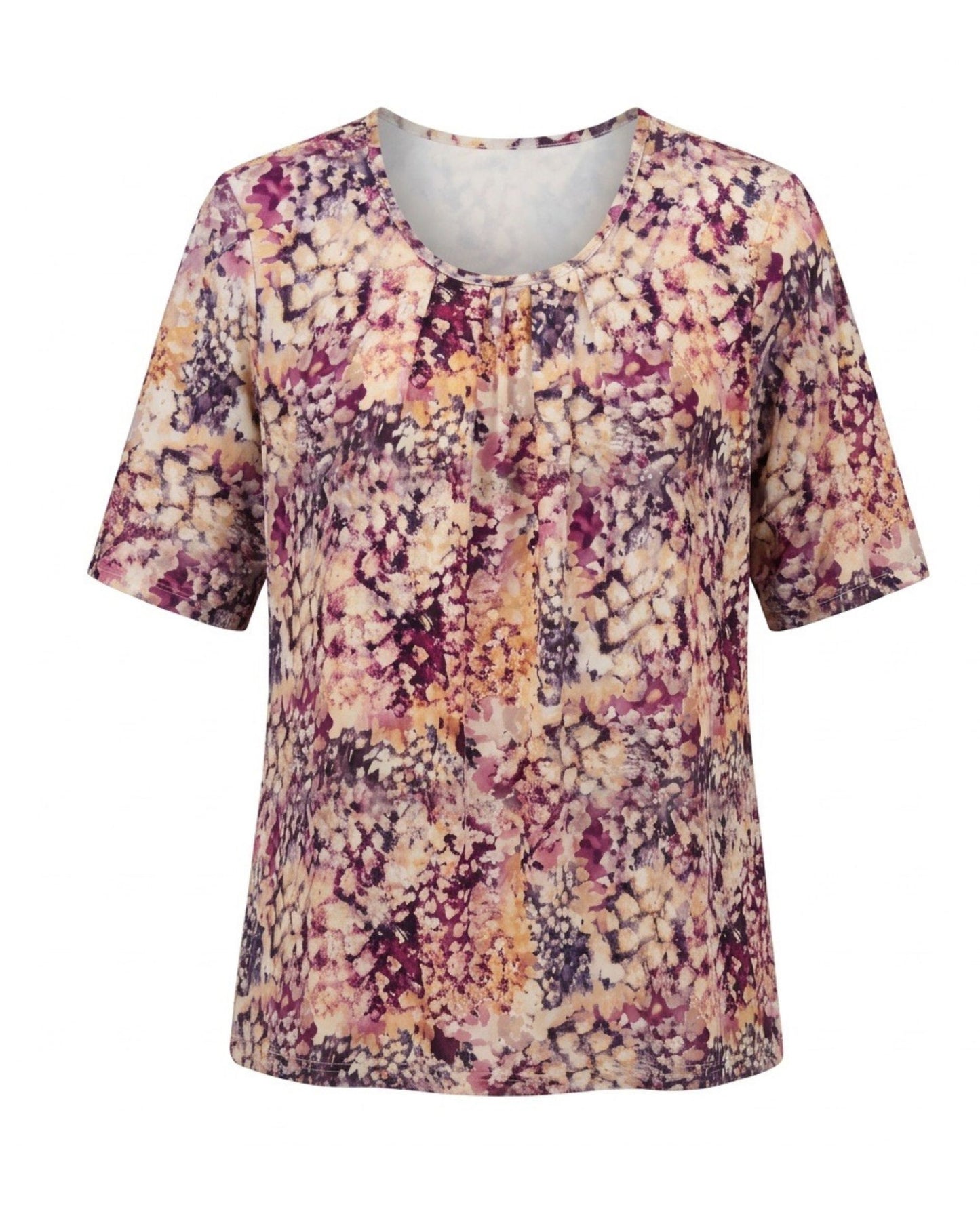 Blouson shirt voor dames met comfortabele pasvorm, verkrijgbaar bij Marijke Mode.