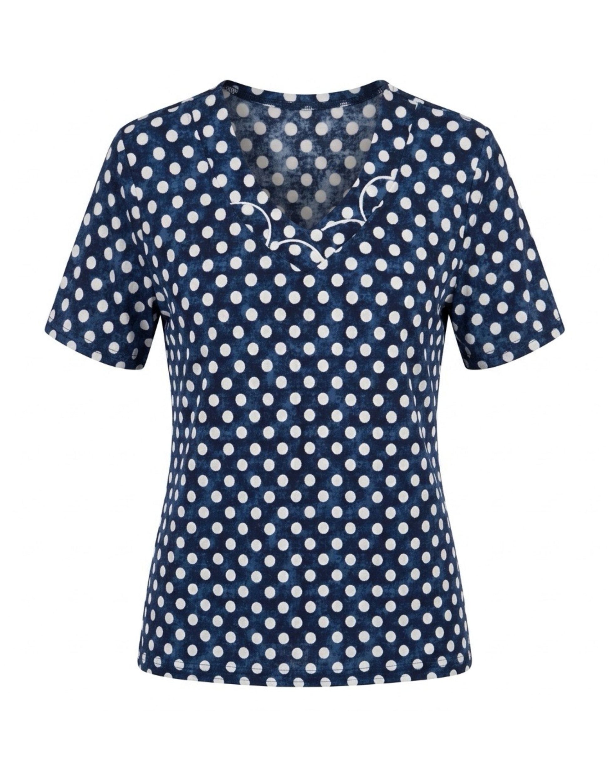 dames shirt met korte mouwen van viscose van Marijke Mode