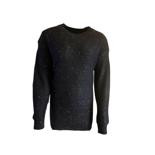 dames glitter trui met ronde hals van viscose perfect voor de feestdagen. one sizeto maat 44 bij marijke mode