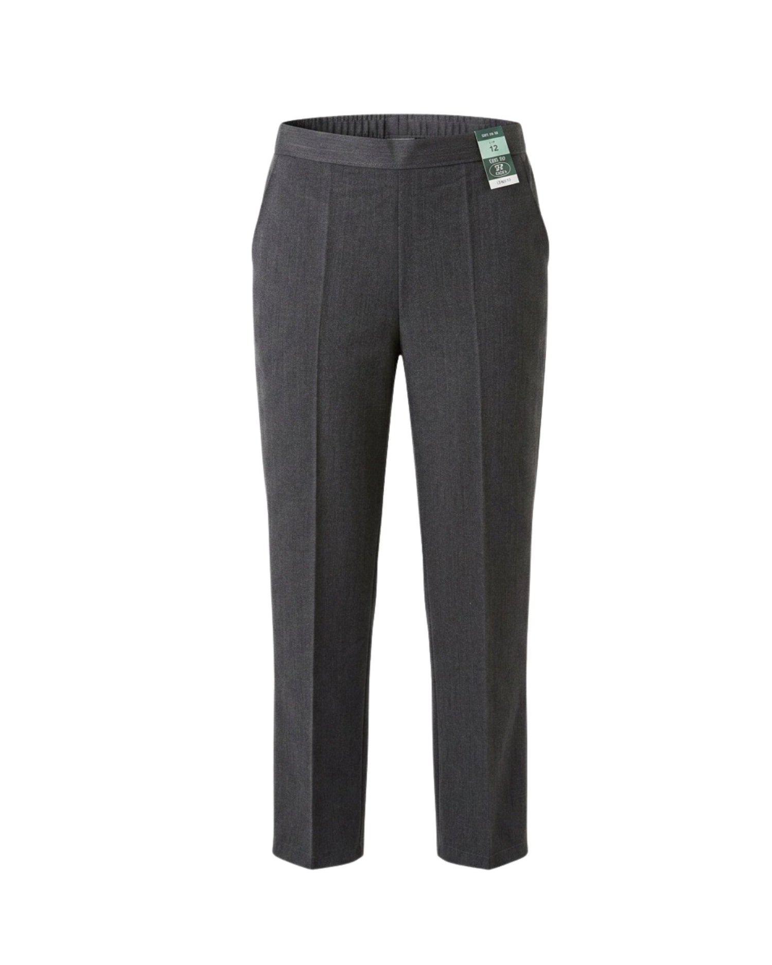 broek met elastiekeband in de taille ineen extra korte lengtemaat. Bij Marijke Mode