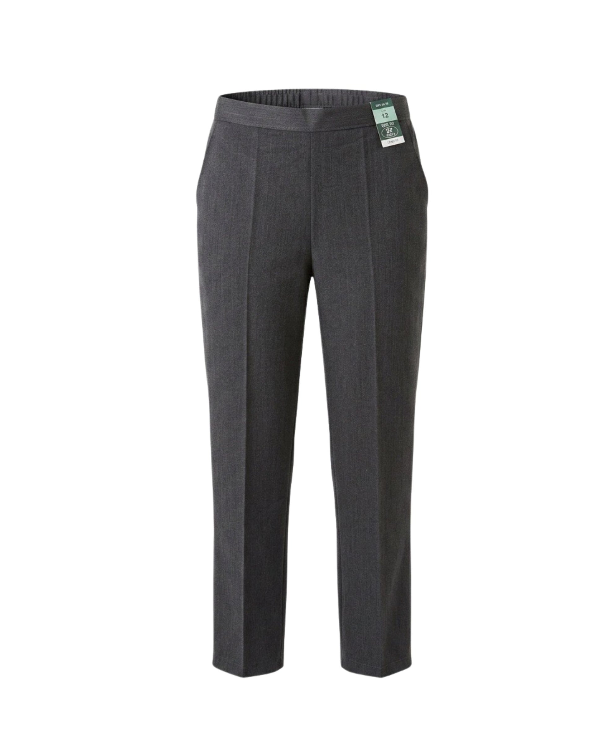 broek met elastiekeband in de taille ineen extra korte lengtemaat. Bij Marijke Mode
