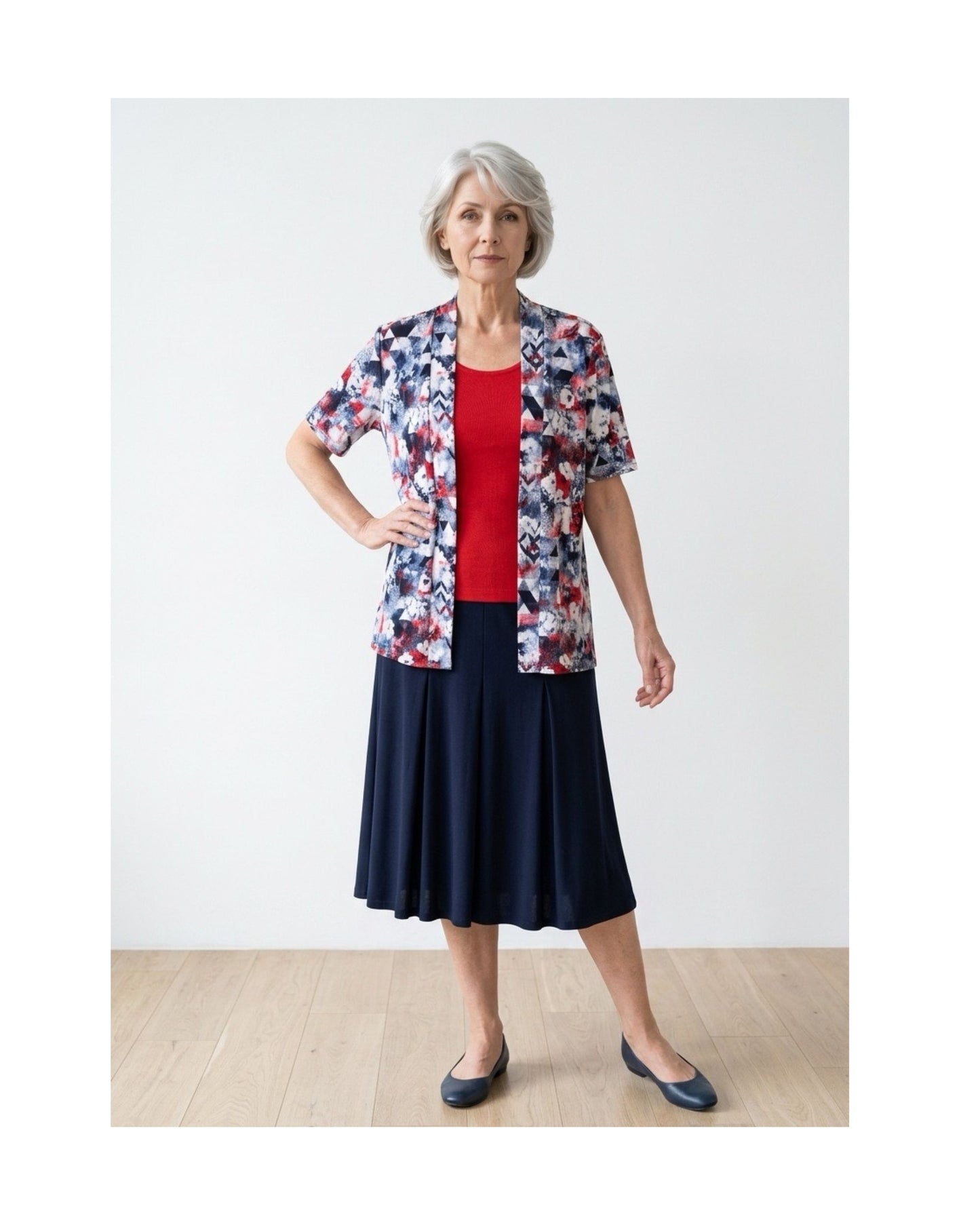 Forever two-in-one travel twinset met dessin verkocht door Marijke Mode. Bassini look a like