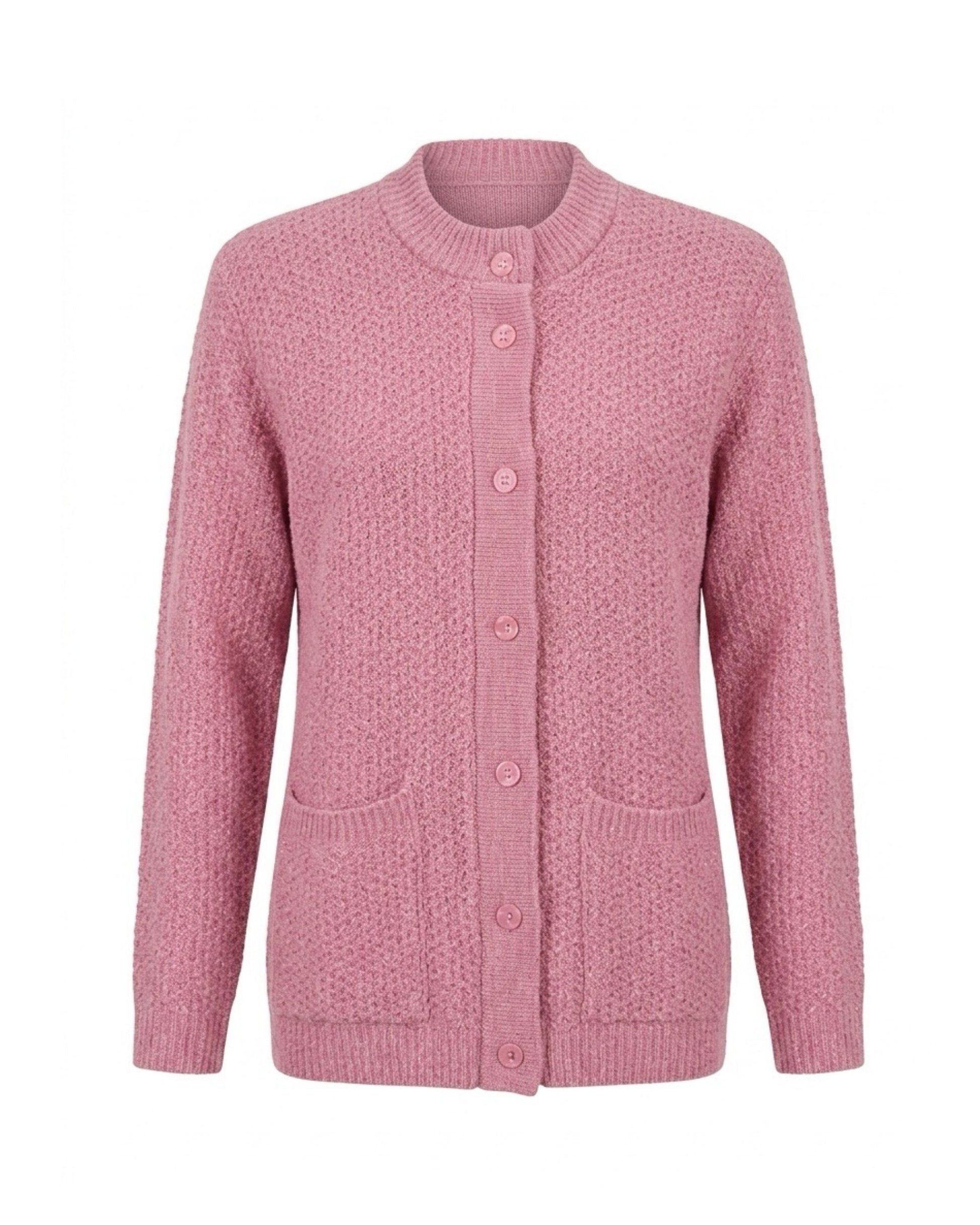 Vest met knopen van Forever in oudroze, wrongwit, skyblue en beige, verkocht door Marijke Mode