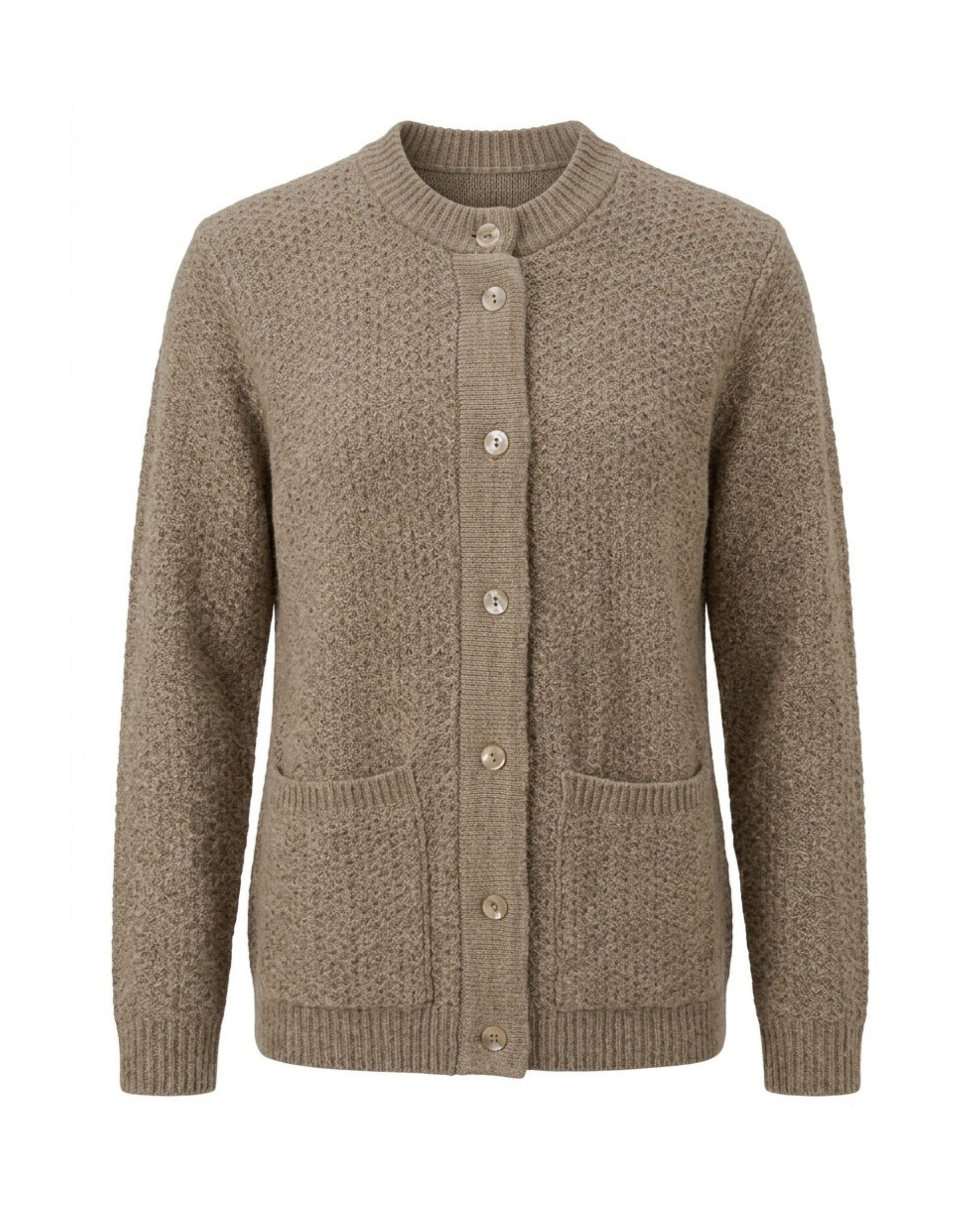 Vest met knopen van Forever in oudroze, wolwit, skyblue en beige, verkocht door Marijke Mode