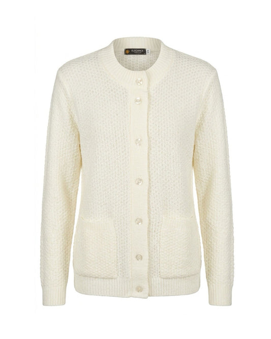 Vest met knopen van Forever in oudroze, wolwit, skyblue en beige, verkocht door Marijke Mode